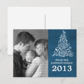 Carte postale de tableau noir Sparktree, bleu (Devant / Derrière)