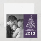 Carte postale de tableau noir Sparktree, violet (Devant / Derrière)