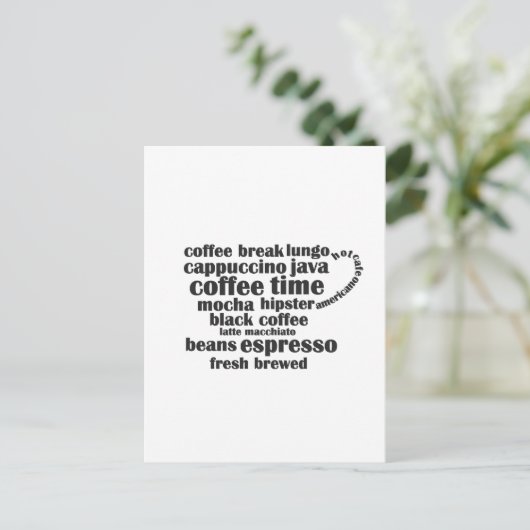 Carte postale de tasse à café (Debout devant)