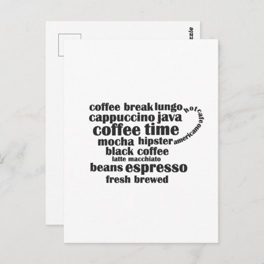 Carte postale de tasse à café (Devant / Derrière)