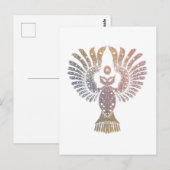 Carte postale de tatouage de nuit colorée (Devant / Derrière)