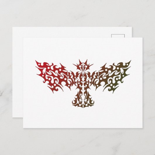 Carte postale de tatouage tribal dragon Bird (Devant / Derrière)