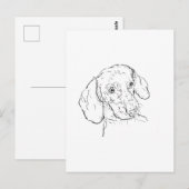 Carte postale de teckel – Illustration de chien sa (Devant / Derrière)