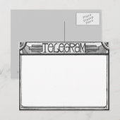 Carte postale de télégramme de Steampunk d'art (Devant / Derrière)