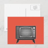 Carte postale de télévision rétro Pop Art (Devant / Derrière)