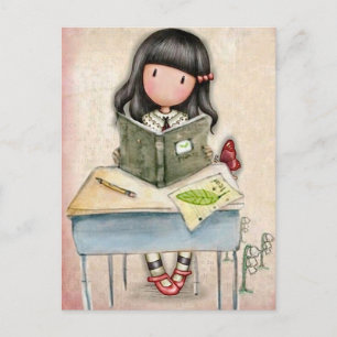 Carte postale de temps d'étude Gorjuss Girl
