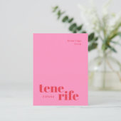 Carte postale de Tenerife Espagne typographie mode (Debout devant)
