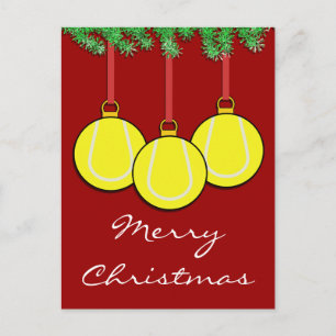 Carte postale de tennis de Noël