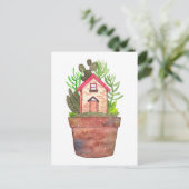 Carte postale de terrarium de plante d'intérieur f (Debout devant)