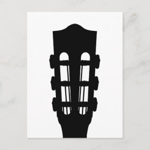 Carte postale de tête de guitare acoustique