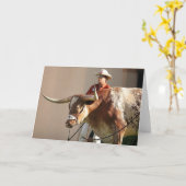 Carte postale de Texas Longhorns (Fleur jaune)