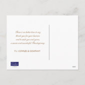 Carte postale de Thanksgiving (Dos)