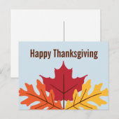 Carte postale de Thanksgiving (Devant / Derrière)