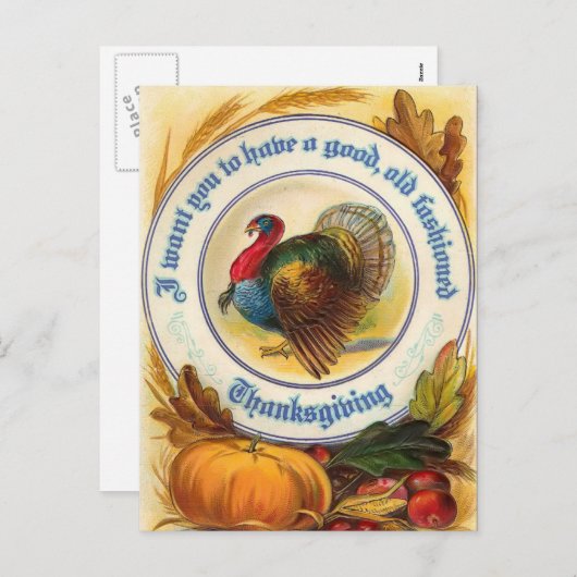 Carte postale de Thanksgiving (Devant / Derrière)