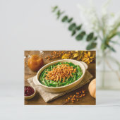 Carte postale de Thanksgiving à la casserole de ha (Debout devant)