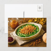 Carte postale de Thanksgiving à la casserole de ha (Devant / Derrière)