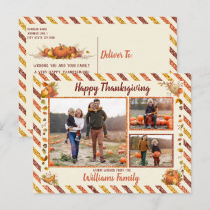 Carte postale de Thanksgiving Airmail Glitter Pump