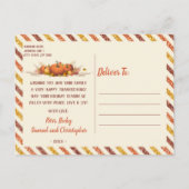 Carte postale de Thanksgiving Airmail Glitter Pump (Dos)
