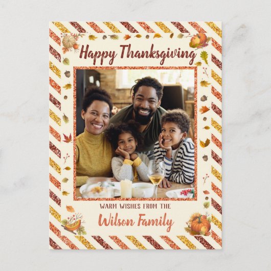Carte postale de Thanksgiving Airmail Glitter Pump (Devant)