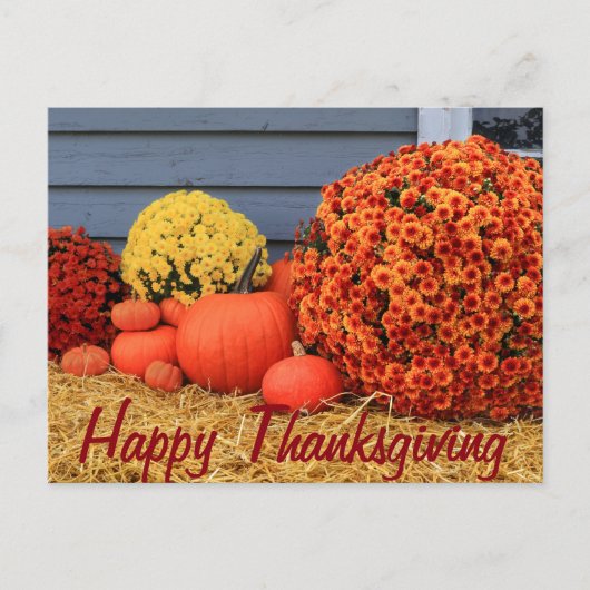 Carte postale de thanksgiving (avec le texte) (Devant)