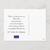 Carte postale de Thanksgiving / Feuilles rouges d' (Dos)