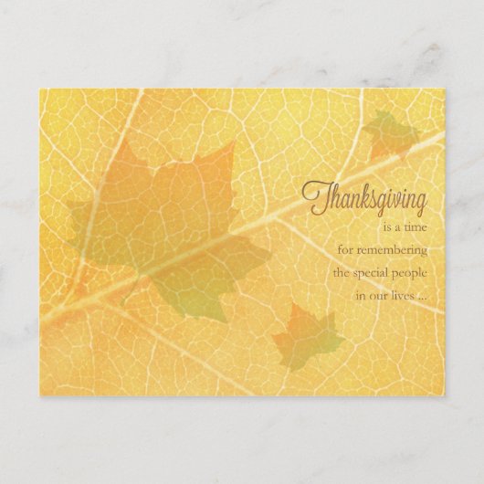 Carte postale de Thanksgiving pour l'entreprise /  (Devant)