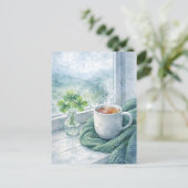 Carte postale de thé cosy pour la Saint-Patrick (Debout devant)