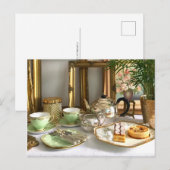 Carte postale de thé de l'après-midi (Devant / Derrière)