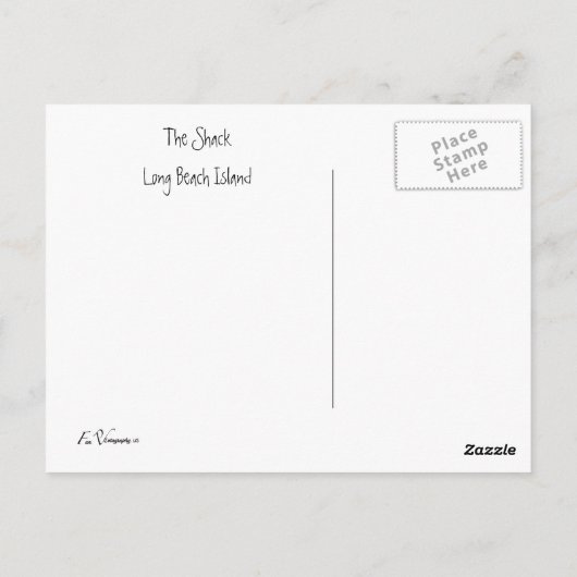 Carte postale de "The Shack" de Long Beach Island (Dos)