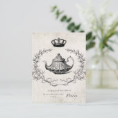 Carte postale de théière française vintage (Debout devant)