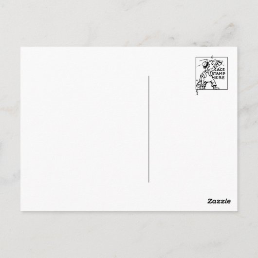 Carte postale de timbre gravé classique (Dos)