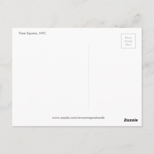 Carte postale de Times Square, NYC (Dos)