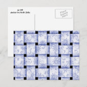 carte postale de tissu bleu bébé (Devant / Derrière)