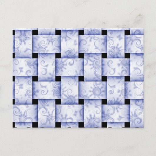 carte postale de tissu bleu bébé (Devant)