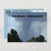 Carte postale de tornade du Kansas (Devant / Derrière)