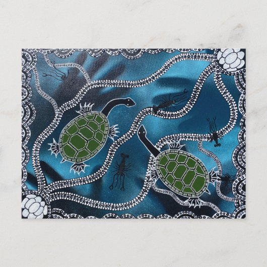 Carte postale de tortue aborigène australien (Devant)