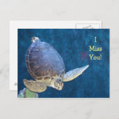 Carte postale de tortue marine (Ajouter votre prop (Devant / Derrière)