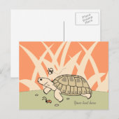 Carte postale de tortue russe personnalisable (Devant / Derrière)