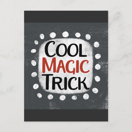 Carte postale de tour de magie cool (Devant)