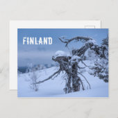 Carte postale de touriste de la Finlande (Devant / Derrière)