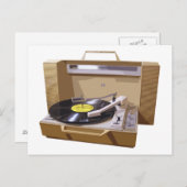 Carte postale de tourne-disque (Devant / Derrière)