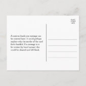 Carte postale de tournesol de style vintage "Merci (Dos)