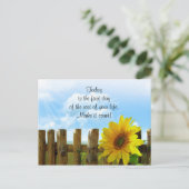 Carte postale de tournesol d'inspiration (Debout devant)