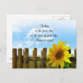 Carte postale de tournesol d'inspiration (Devant / Derrière)