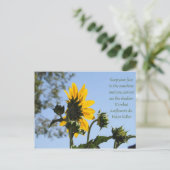 Carte postale de tournesol d'inspiration (Debout devant)