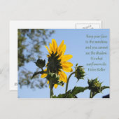 Carte postale de tournesol d'inspiration (Devant / Derrière)