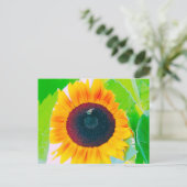 Carte postale de tournesol et d'abeille (Debout devant)