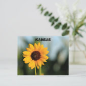 Carte postale de tournesol Wild Kansas (Debout devant)