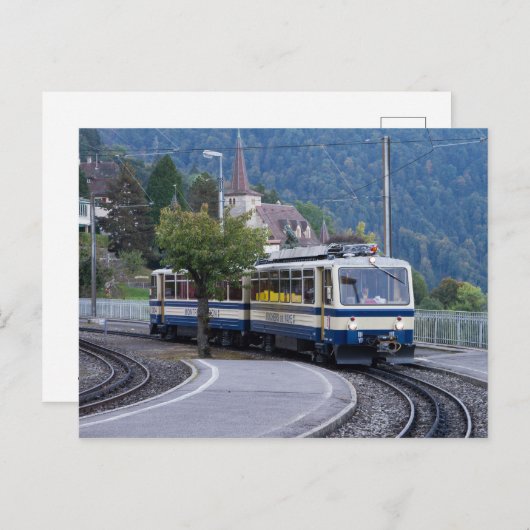 Carte postale de train suisse (Devant / Derrière)
