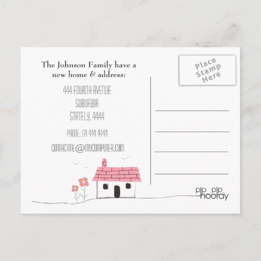 Carte postale de transfert de notification de domi (Dos)